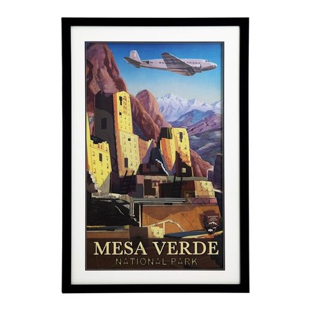 YOSEMITE HOME DECOR 24 x 36 in. Mesa Verde 3D Collage Framed Wall Art 3220028